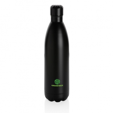 Logo trade advertising product photo of: Solid colour vacuum stainless steel bottle 1L