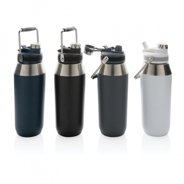 Logo trade promotional gifts image of: Vacuum stainless steel dual function lid bottle 1L