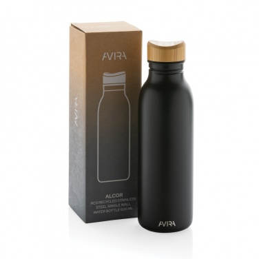 Logo trade business gift photo of: Avira Alcor RCS Re-steel single wall water bottle 600 ML