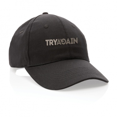 Logo trade promotional items image of: Impact 6 panel 190gr Recycled cotton cap with AWARE™ tracer