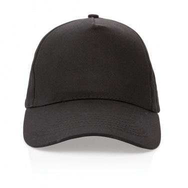 Logo trade corporate gifts image of: Impact 5 panel 190gr Recycled cotton cap with AWARE™ tracer