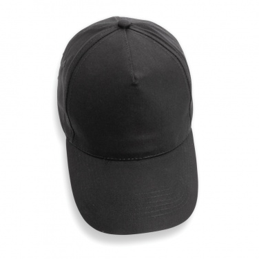 Logo trade promotional gifts image of: Impact 5 panel 190gr Recycled cotton cap with AWARE™ tracer