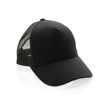 Logotrade promotional product picture of: Impact AWARE™ Brushed rcotton 5 panel trucker cap 190gr