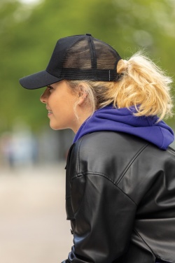 Logo trade promotional giveaways image of: Impact AWARE™ Brushed rcotton 5 panel trucker cap 190gr