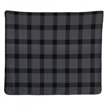 Logo trade promotional giveaways image of: Soft plaid fleece blanket