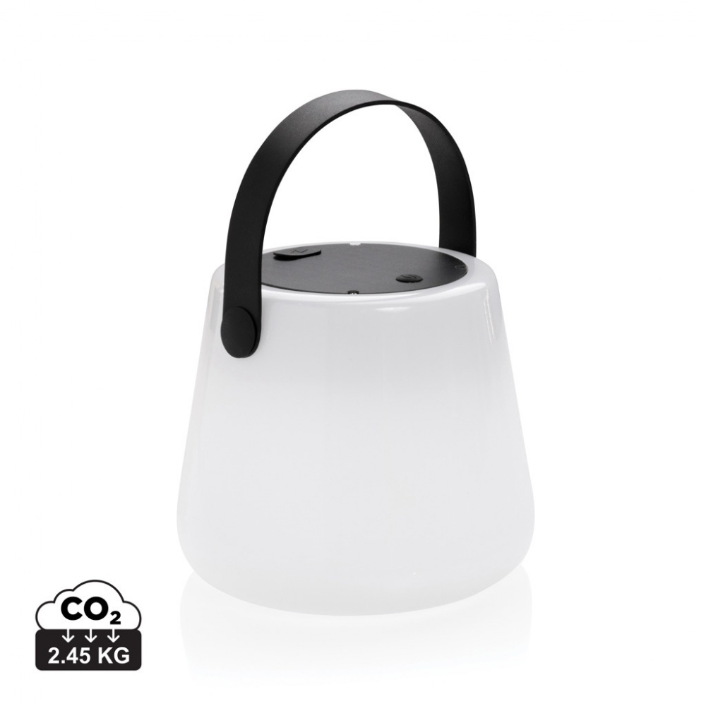 Logo trade promotional merchandise picture of: SolarGlow RCS recycled ABS USB-rechargeable outdoor light