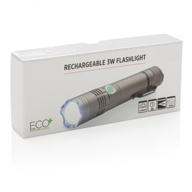 Logotrade promotional product image of: Rechargeable 3W flashlight