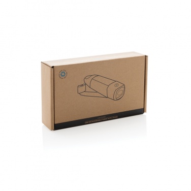 Logo trade promotional gift photo of: Lightwave RCS rplastic USB-rechargeable torch with crank