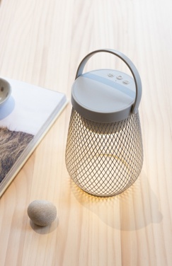 Logo trade promotional giveaway photo of: Aurora RCS recycled plastic USB re-chargeable table lamp