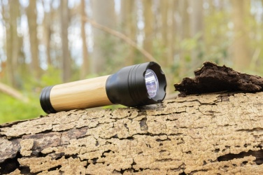 Logotrade promotional merchandise picture of: Lucid 3W RCS certified recycled plastic & bamboo torch