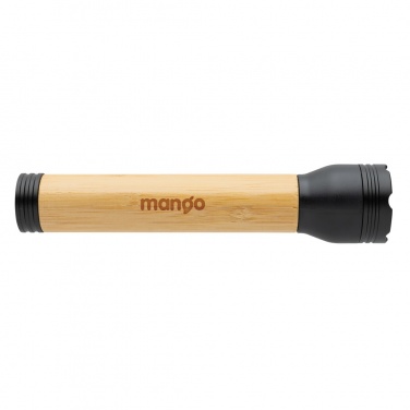 Logo trade corporate gift photo of: Lucid 5W RCS certified recycled plastic & bamboo torch