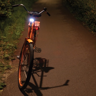 Logo trade advertising products picture of: Lumino RCS recycled plastic USB re-chargeable bike light set