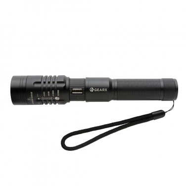 Logo trade promotional giveaways image of: Gear X USB re-chargeable torch