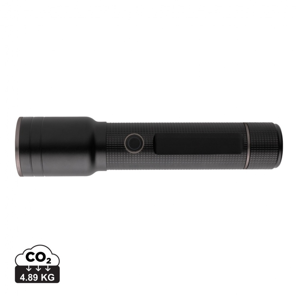 Logo trade promotional giveaways picture of: RCS recycled aluminum USB-rechargeable heavy duty torch