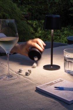 Logotrade promotional products photo of: Zenic RCS recycled plastic USB re-chargable table lamp