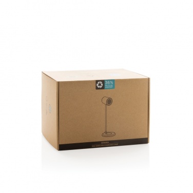 Logotrade promotional merchandise photo of: Zenara RCS recycled plastic and cork 15W wireless desk lamp