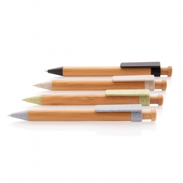 Logotrade promotional giveaway image of: Bamboo pen with wheatstraw clip