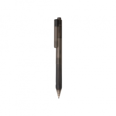 Logo trade promotional gifts image of: X9 frosted pen with silicone grip