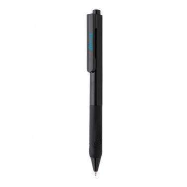 Logo trade promotional products image of: X9 solid pen with silicone grip
