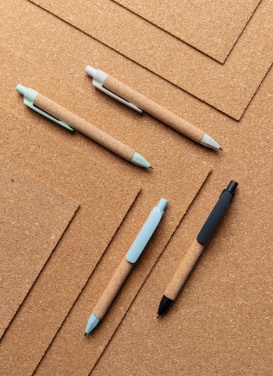 Logo trade promotional merchandise photo of: Write wheatstraw and cork pen