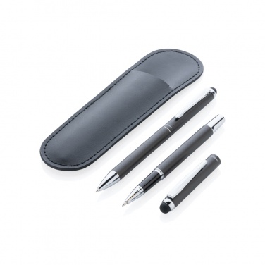 Logotrade promotional giveaway picture of: Swiss Peak deluxe pen set in PU pouch