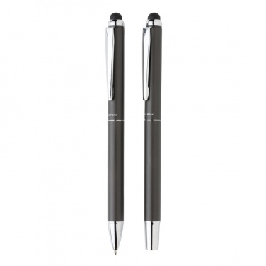 Logo trade promotional item photo of: Swiss Peak deluxe pen set in PU pouch