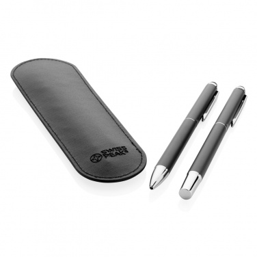 Logo trade promotional products image of: Swiss Peak deluxe pen set in PU pouch