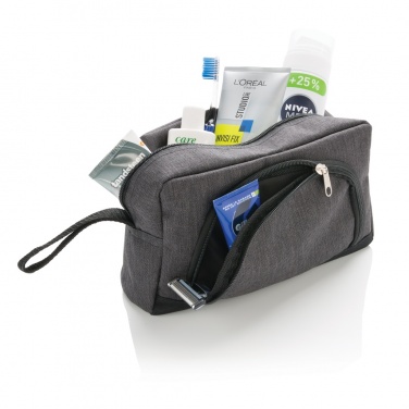 Logo trade business gift photo of: Classic two tone toiletry bag