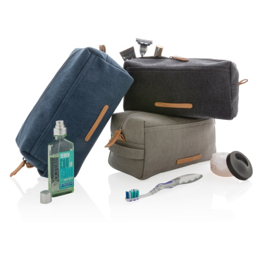 Logo trade business gift photo of: Canvas toiletry bag PVC free