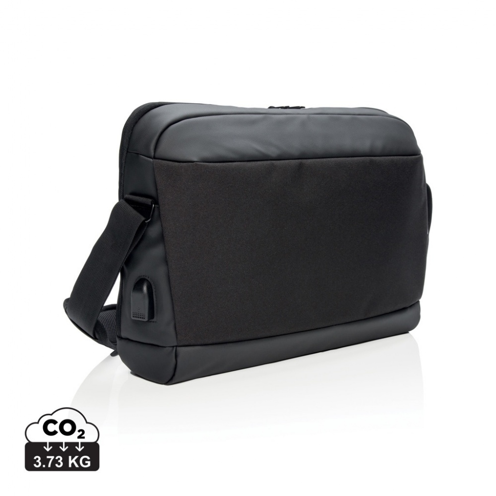 Logotrade advertising products photo of: Madrid RFID USB 15.6" laptop bag PVC free