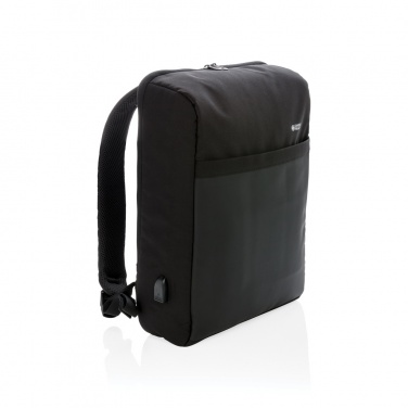 Logo trade promotional merchandise photo of: Swiss Peak 15" anti-theft RFID & USB backpack PVC free