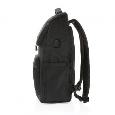 Logo trade promotional giveaways image of: Swiss Peak AWARE™ RPET Voyager 15.6" laptop backpack