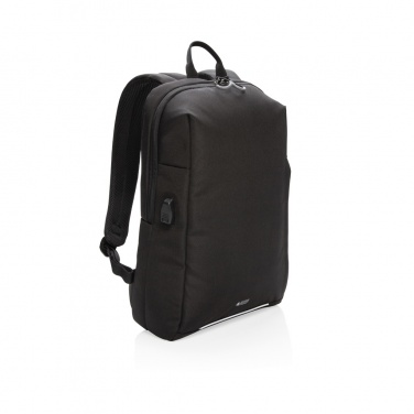 Logotrade promotional item image of: Swiss Peak AWARE™ RFID and USB A laptop backpack