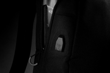 Logo trade promotional items image of: Swiss Peak AWARE™ RFID and USB A laptop backpack