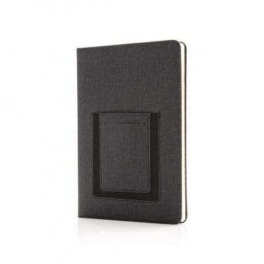 Logo trade promotional products picture of: Deluxe A5 Notebook with phone pocket