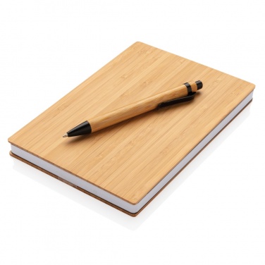 Logotrade business gift image of: A5 Bamboo notebook & pen set
