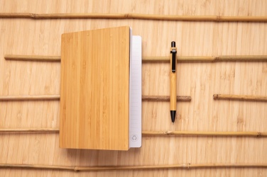 Logotrade promotional product picture of: A5 Bamboo notebook & pen set