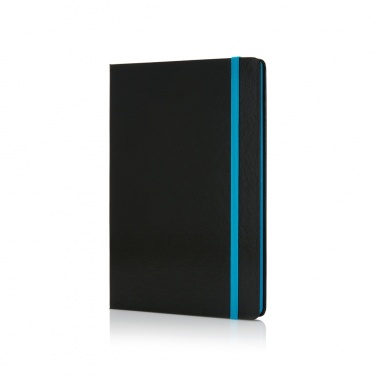 Logo trade promotional gifts image of: Deluxe hardcover A5 notebook with coloured side