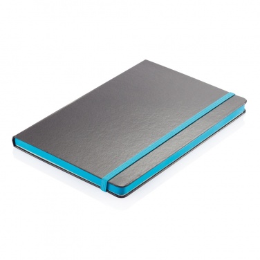 Logo trade promotional gift photo of: Deluxe hardcover A5 notebook with coloured side