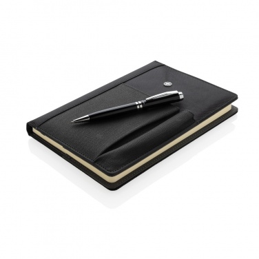 Logo trade promotional gifts picture of: Refillable notebook and pen set