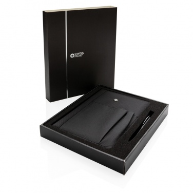 Logo trade advertising product photo of: Refillable notebook and pen set