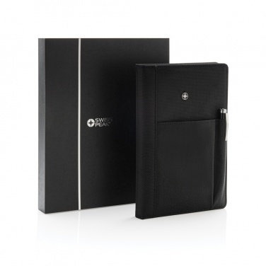 Logotrade promotional giveaway image of: Refillable notebook and pen set
