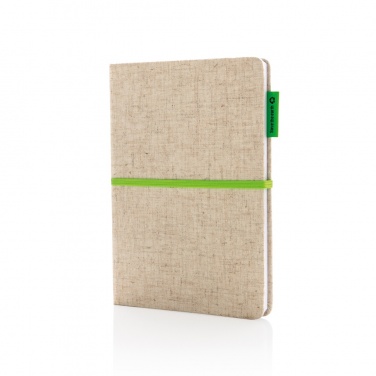Logo trade promotional products image of: A5 jute notebook