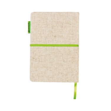 Logo trade business gifts image of: A5 jute notebook