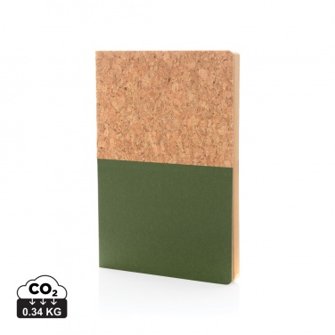 Logo trade promotional products image of: A5 cork & kraft notebook