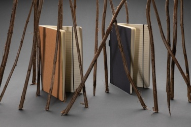 Logo trade promotional giveaways picture of: A5 deluxe kraft hardcover notebook