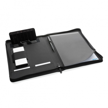 Logo trade promotional gift photo of: Impact Aware™ deluxe 300D tech portfolio with zipper