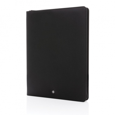 Logo trade promotional item photo of: Swiss Peak Heritage RCS rPU A4 portfolio with zipper