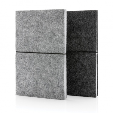 Logotrade corporate gift picture of: GRS certified recycled felt A5 softcover notebook