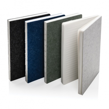 Logo trade promotional item photo of: Phrase GRS certified recycled felt A5 notebook